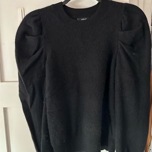 100% cashmere aqua black sweater